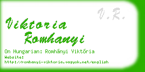 viktoria romhanyi business card